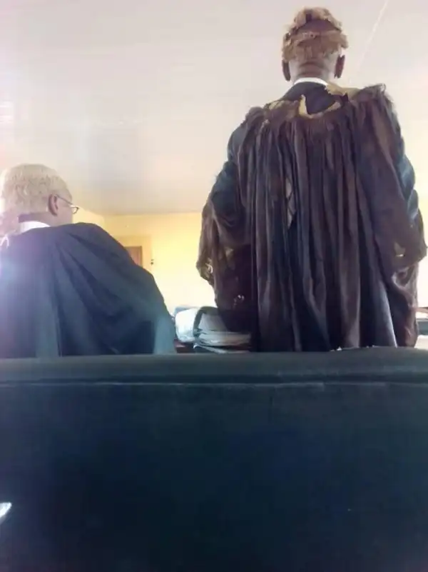 Senior Lawyer Wears Torn Gown And Wig To Court As Nigerians React (Photos)